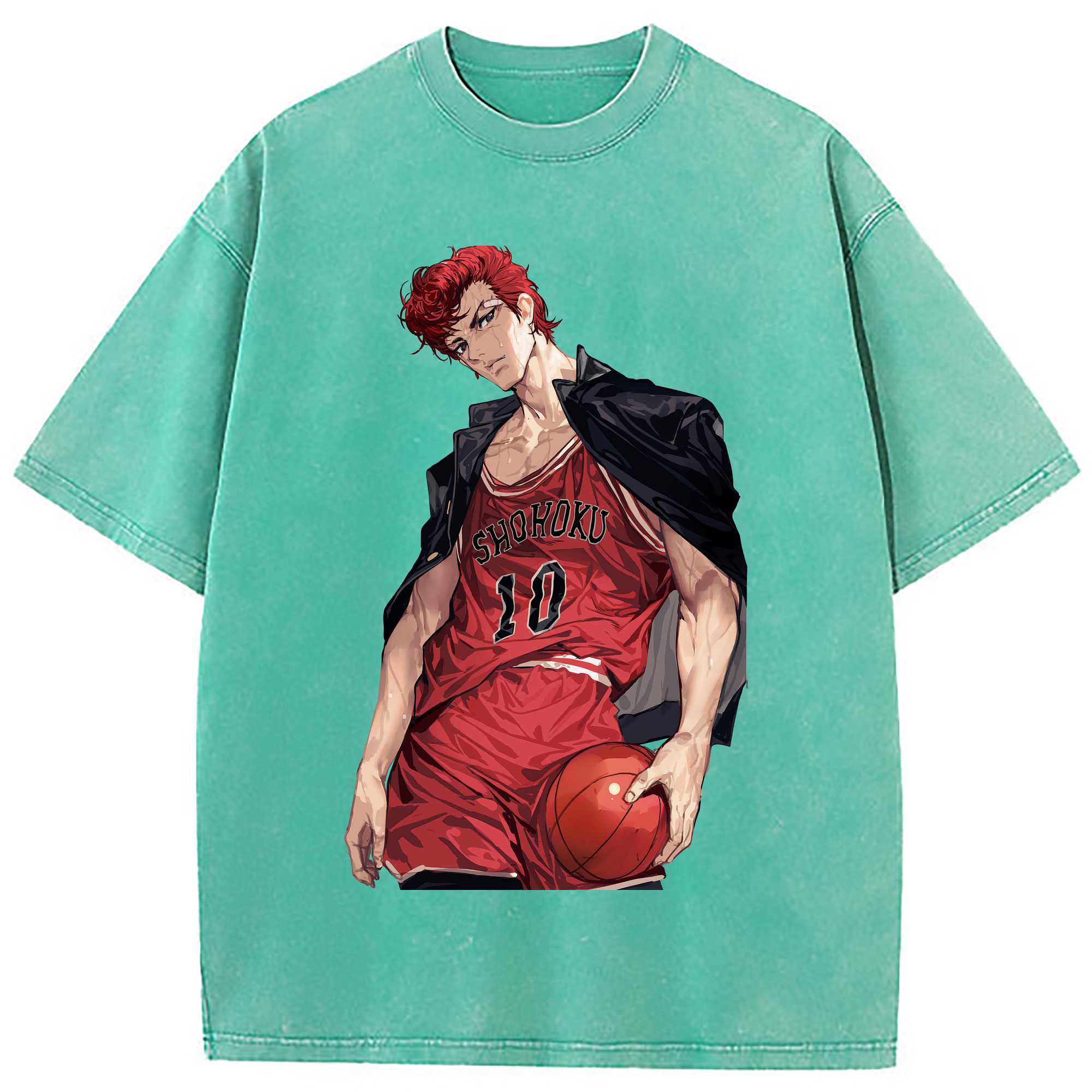 （画像用） SLAM DUNK／スラムダンク 綿100% ヴィンテージ風 半袖Tシャツ（フロントプリント）